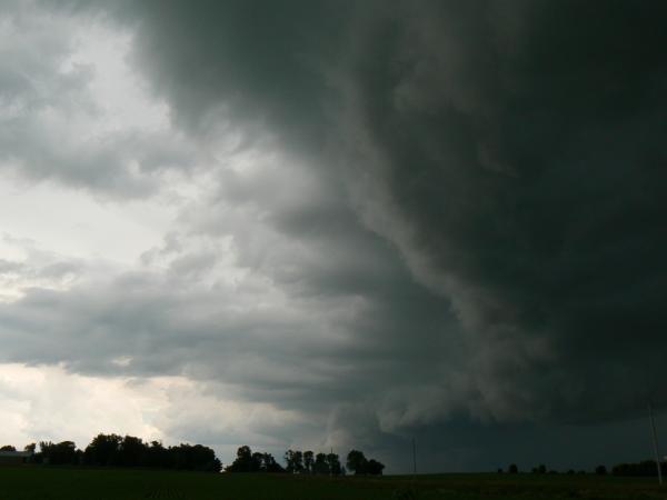 A storm moves in