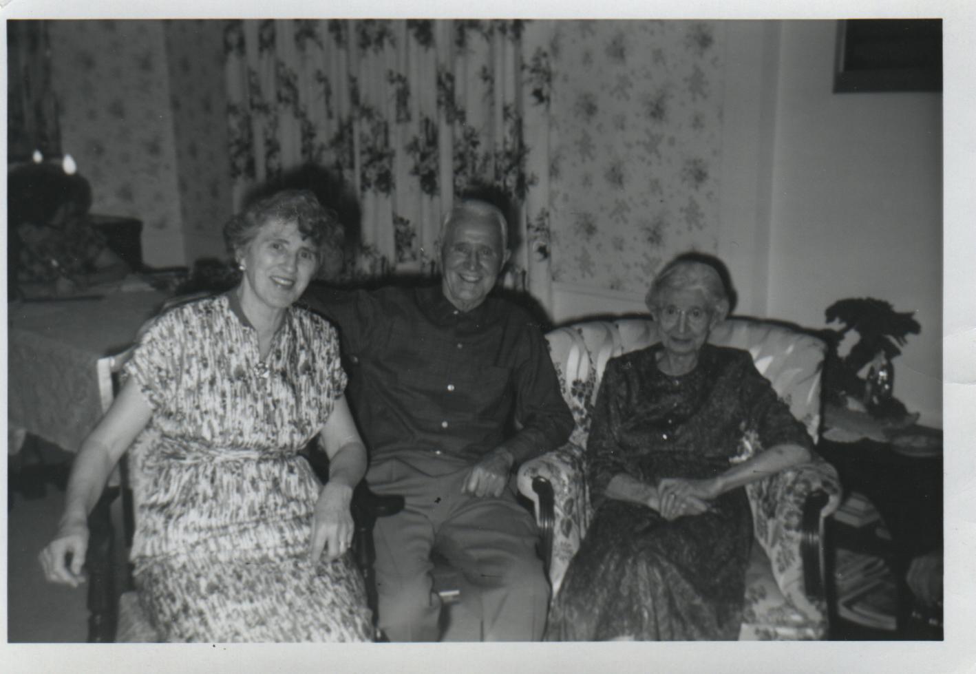 The Gudberlet's, l to r, Edith, Al and Stella.