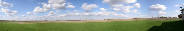 A panorama of our back yard